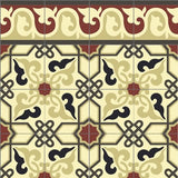 Mission Alcala A 8"x8" Encaustic Cement Tile - Avente Tile