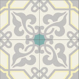 Mission Alcala B 8"x8" Encaustic Cement Tile - Avente Tile