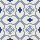 Mission Alegre Azul 4"x4" Encaustic Cement Tile - Avente Tile