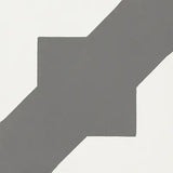 Mission Alhambra Charcoal 8"x8" Encaustic Cement Tile - Avente Tile