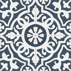 Mission Amalia Navy 6"x6" Encaustic Cement Tile - Avente Tile