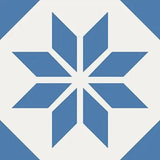 Mission Antique Star Blue 8"x8" Encaustic Cement Tile - Avente Tile