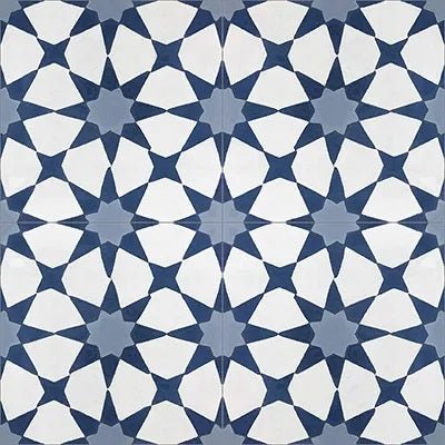 Mission Anza Blue 6"x6" Encaustic Cement Tile - Avente Tile