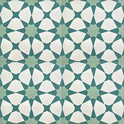 Mission Anza Turquoise 6"x6" Encaustic Cement Tile - Avente Tile