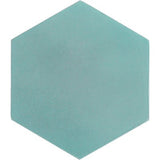 Mission Aqua 8" Hexagon Encaustic Cement Tile - Avente Tile