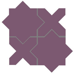 Mission Arabesque Aragon Grape Cement Tile - Avente Tile