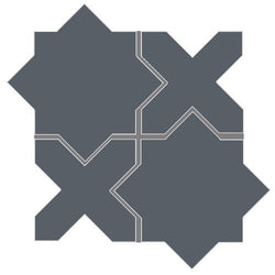 Mission Arabesque Aragon Steel Cement Tile - Avente Tile