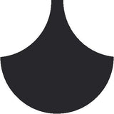 Mission Arabesque Black 8" Fish Scale Encaustic Cement Tile - Avente Tile