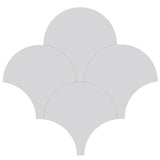 Mission Arabesque Gray 8" Fish Scale Encaustic Cement Tile - Avente Tile