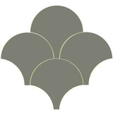 Mission Arabesque Green Forest 8" Fish Scale Encaustic Cement Tile - Avente Tile