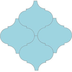 Mission Arabesque Malaga Azul Caribe 8"x8" Cement Tile - Avente Tile