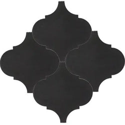 Mission Arabesque Malaga Black 8"x8" Cement Tile - Avente Tile