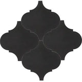 Mission Arabesque Malaga Black 8"x8" Cement Tile - Avente Tile
