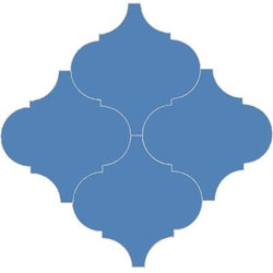 Mission Arabesque Malaga Blue Fonce 8"x8" Cement Tile - Avente Tile