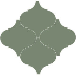 Mission Arabesque Malaga Green 8"x8" Cement Tile - Avente Tile