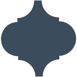Mission Arabesque Malaga Navy 10"x10" Cement Tile - Avente Tile