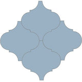 Mission Arabesque Malaga Sky Blue 8"x8" Cement Tile - Avente Tile