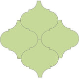 Mission Arabesque Malaga Verde Caribe 8"x8" Cement Tile - Avente Tile