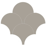 Mission Arabesque Taupe 8" Fish Scale Encaustic Cement Tile - Avente Tile
