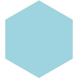 Mission Azul Caribe 8" Hexagon Encaustic Cement Tile - Avente Tile
