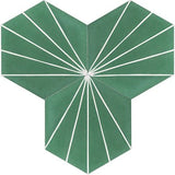 Mission Bakery Dark Green 8" Hexagon Cement Tile - Avente Tile