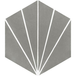 Mission Bakery Natural Gray 8" Hexagon Cement Tile - Avente Tile