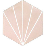 Mission Bakery Salmon & White 8" Hexagon Cement Tile - Avente Tile