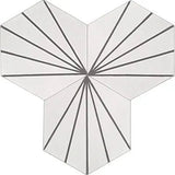 Mission Bakery White 8" Hexagon Cement Tile - Avente Tile