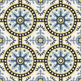 Mission Bern Sky 8"x8" Encaustic Cement Tile - Avente Tile