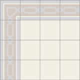 Mission Big Chippendale A Border 8"x8" Encaustic Cement Tile - Avente Tile