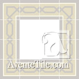 Mission Big Chippendale A Border 8"x8" Encaustic Cement Tile - Avente Tile