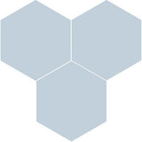 Mission Blue Clair 8" Hexagon Encaustic Cement Tile - Avente Tile