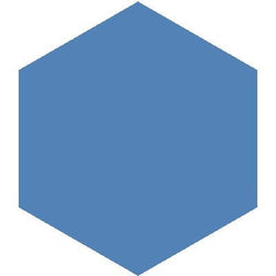 Mission Blue Fonce 8" Hexagon Encaustic Cement Tile - Avente Tile