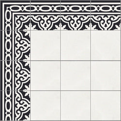 Mission Bocassio Classic Border 8"x8" Encaustic Cement Tile - Avente Tile