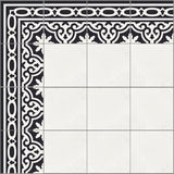 Mission Bocassio Classic Border 8"x8" Encaustic Cement Tile - Avente Tile