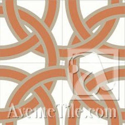 Mission Bouloud A 8"x8" Encaustic Cement Tile - Avente Tile