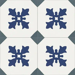 Mission Cadiz Blue 6"x6" Encaustic Cement Tile - Avente Tile