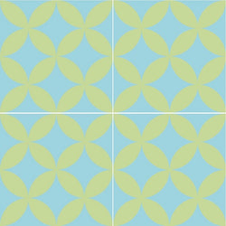 Mission Circles 2 8"x8" Encaustic Cement Tile - Avente Tile