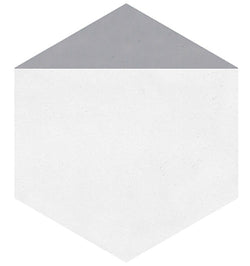 Mission Clip Oxford Gray 8" Hexagon Cement Tile - Avente Tile
