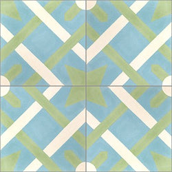 Mission Cordoba B 8"x8" Encaustic Cement Tile - Avente Tile