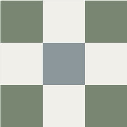 Mission Cuadros 9 - A 8"x8" Encaustic Cement Tile - Avente Tile