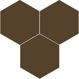 Mission Dark Brown 8" Hexagon Encaustic Cement Tile - Avente Tile