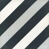 Mission Diagonal Stripes 4 8"x8" Encaustic Cement Tile - Avente Tile