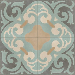 Mission Espanola Sage 8"x8" Encaustic Cement Tile - Avente Tile