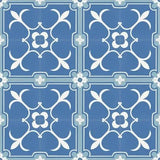 Mission Fleur - de - Lis Blue 8"x8" Encaustic Cement Tile - Avente Tile