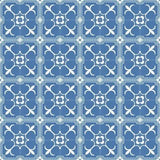Mission Fleur - de - Lis Blue 8"x8" Encaustic Cement Tile - Avente Tile