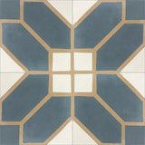 Mission Florence Blue 8"x8" Encaustic Cement Tile - Avente Tile