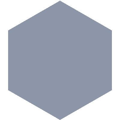Mission French Blue 8" Hexagon Encaustic Cement Tile - Avente Tile