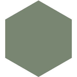 Mission Green 8" Hexagon Encaustic Cement Tile - Avente Tile