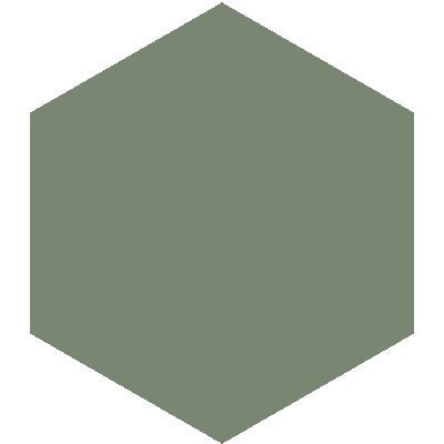 Mission Green 8" Hexagon Encaustic Cement Tile - Avente Tile